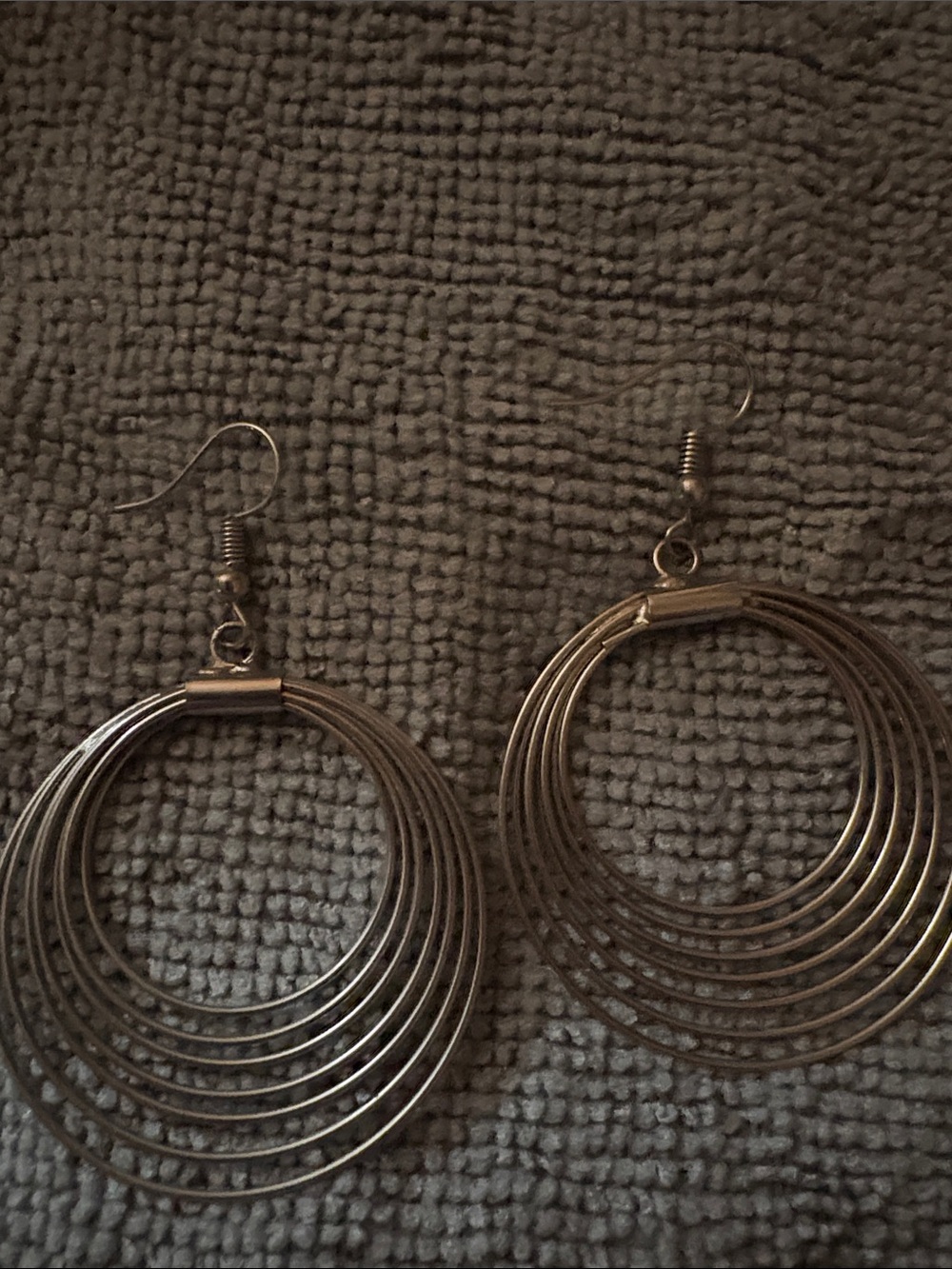 Silver Multi-Hoop Dangle Earrings - Women Jewelry